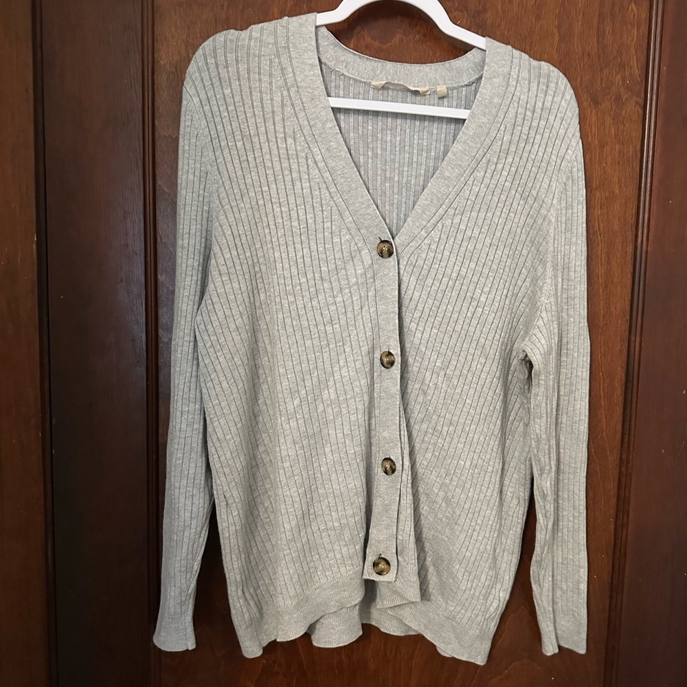 Soft Surroundings SoftEssential Ribbed Button-Fro… - image 2